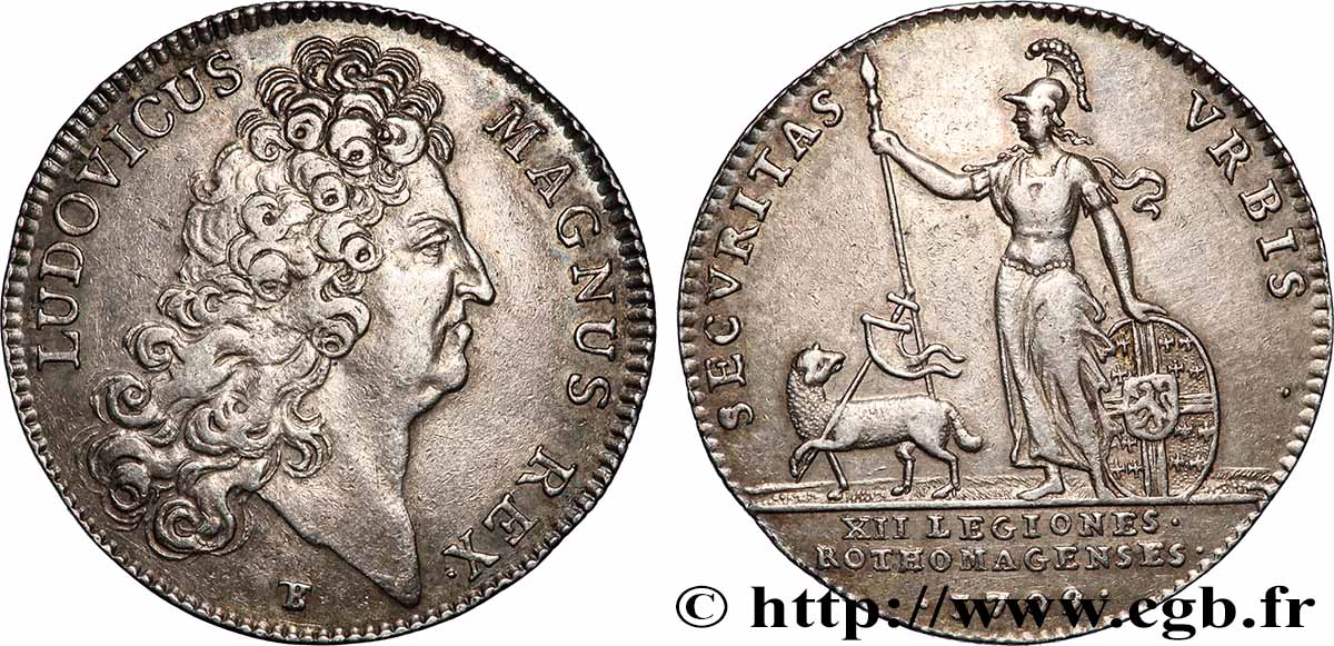 ROUEN (VILLE DE...) Jeton Ar 29, Charles-François Frédéric, duc de Montmorency-Luxembourg, gouverneur de 1691 à 1718 TTB