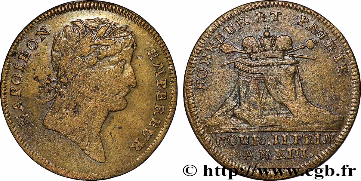PREMIER EMPIRE. Napoléon Empereur tête nue - Calendrier Républicain Le couronnement q.BB