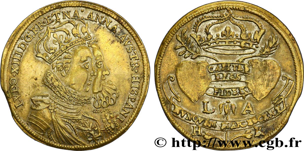LOUIS XIII LE JUSTE Mariage avec Anne d’Autriche TTB