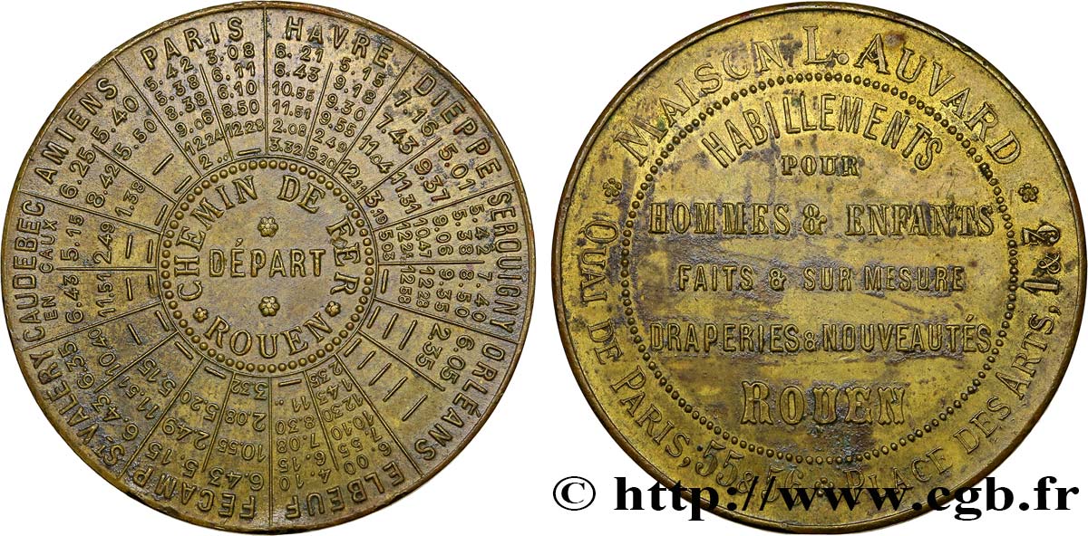 ADVERTISING AND ADVERTISING TOKENS AND JETONS MAISON L. AUVARD ROUEN NORMANDIE AU