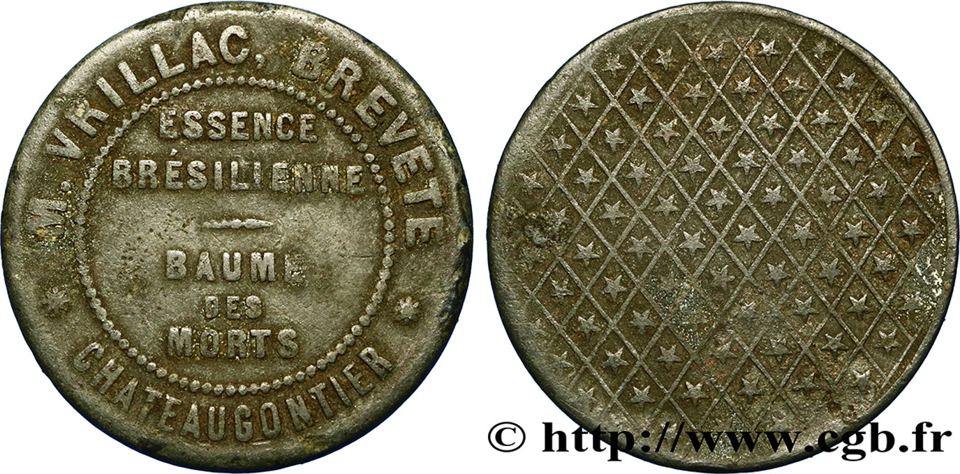 ADVERTISING AND ADVERTISING TOKENS AND JETONS VRILLAC BAUME DES MORTS XF