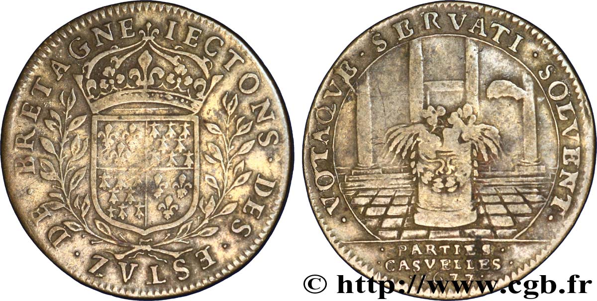 BRETAGNE (ÉTATS DE...) Tenue de 1677 - Saint Brieuc TB+