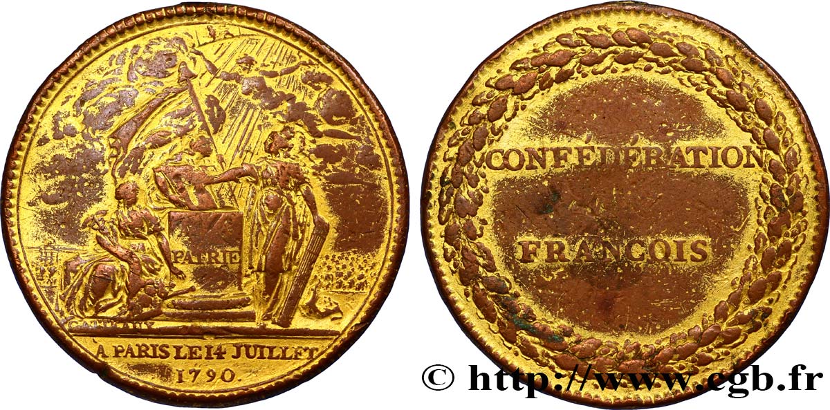 CONSTITUTION - ASSEMBLÉE NATIONALE Médaille de la confédération des François TTB