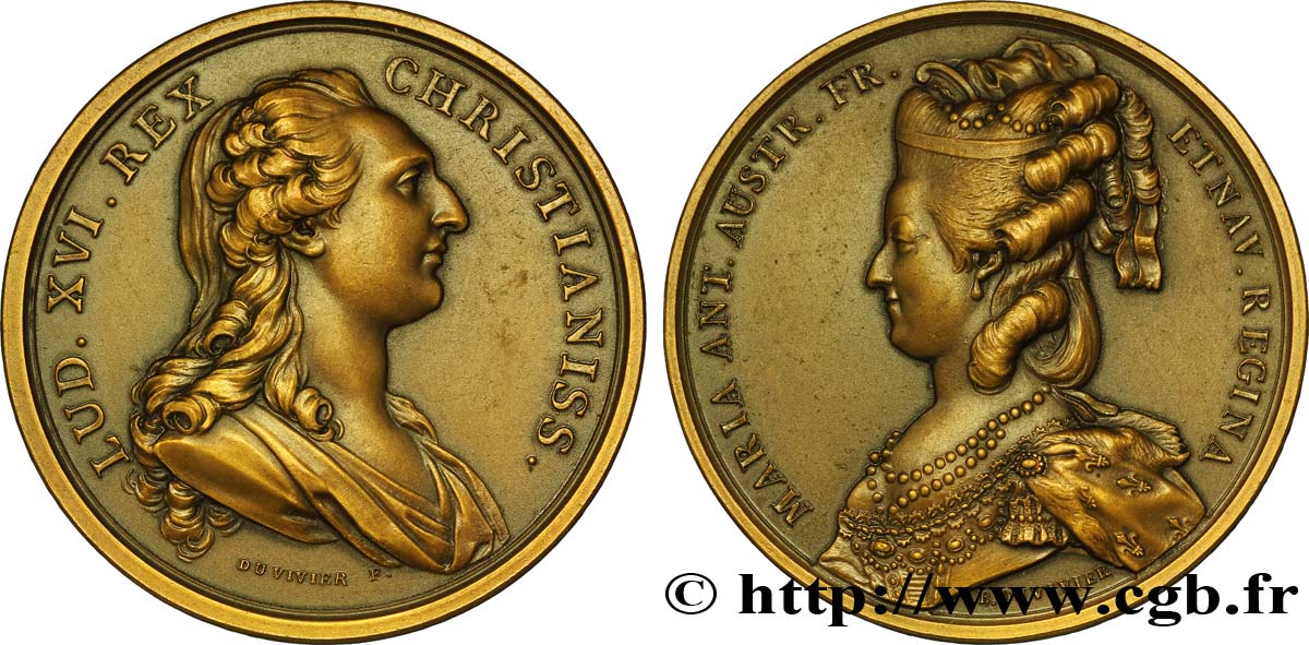 LOUIS XVI Louis XVI et Marie-Antoinette, refrappe moderne SPL