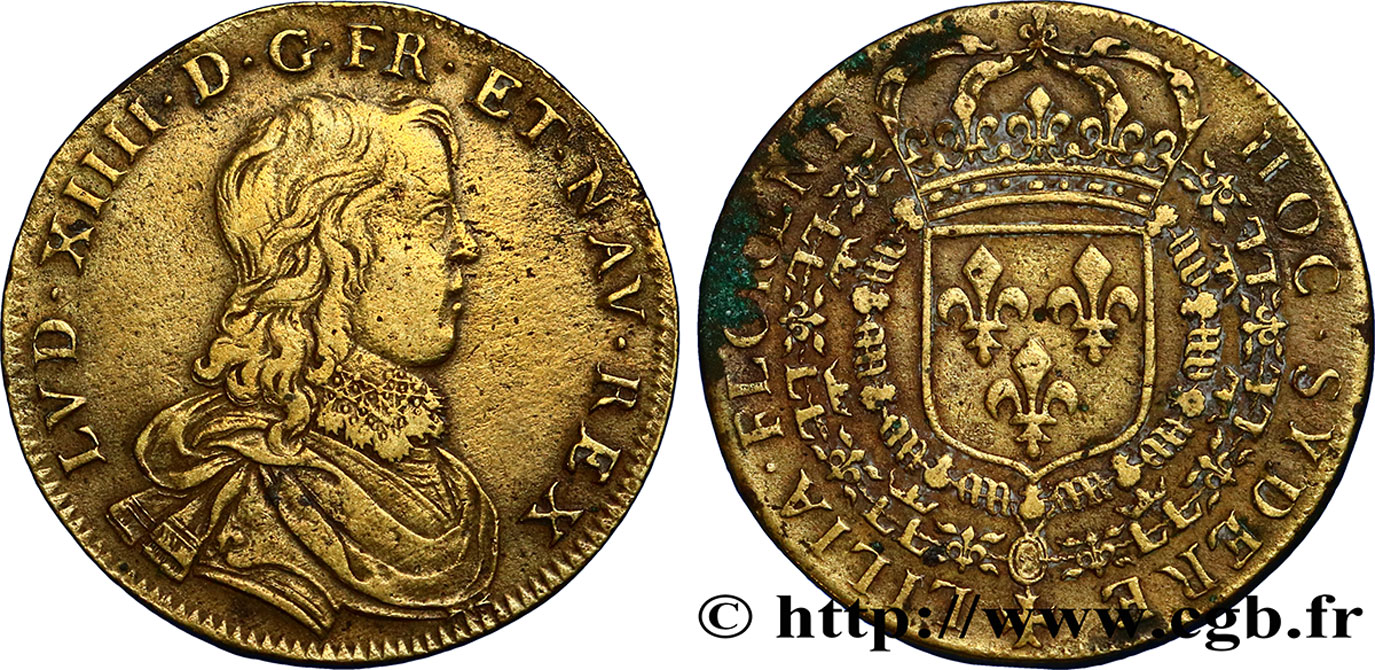 LOUIS XIV THE GREAT or THE SUN KING Émission vers 1645 XF