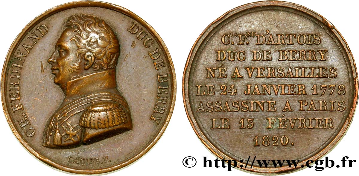 HENRY V COUNT OF CHAMBORD Décès du duc de Berry AU
