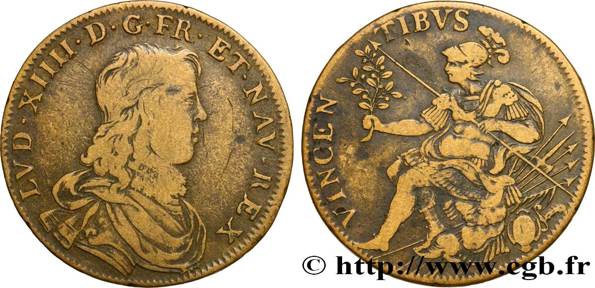 LOUIS XIV THE GREAT or THE SUN KING Mars VF