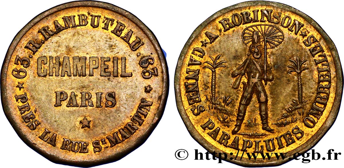 ADVERTISING AND ADVERTISING TOKENS AND JETONS CHAMPEIL PARAPLUIES AU