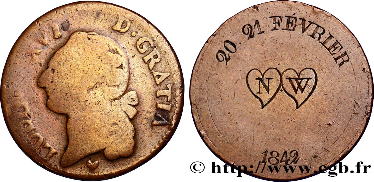 LOVE AND MARRIAGE Monnaie détournée - Sol de Louis XVI F
