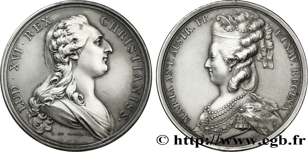 LOUIS XVI Louis XVI et Marie-Antoinette, refrappe moderne MS