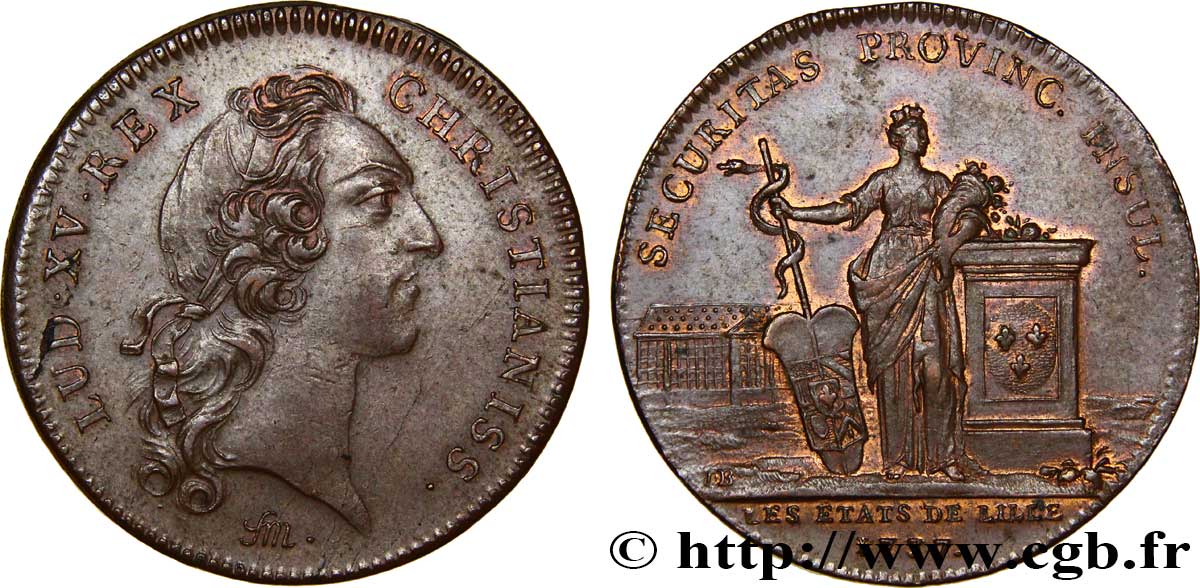 LOUIS XVI - VILLE DE LILLE États de Lille, émission de 1747 VZ