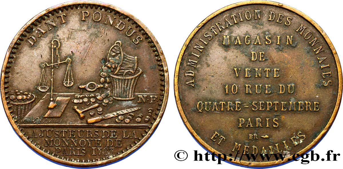 MONNAIE DE PARIS Administration des Monnaies et Médailles TTB