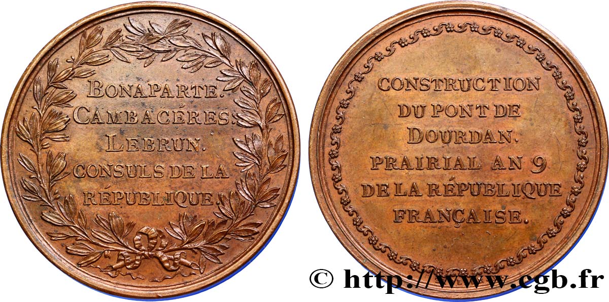 CONSULAT Médaille - construction du pont de Dourdan SUP