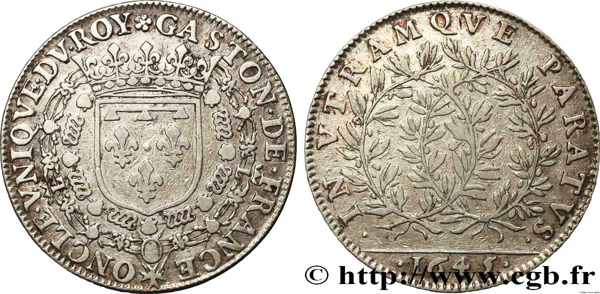 DOMBES - PRINCIPALITY OF DOMBES - GASTON OF ORLEANS Jeton Ar 27 XF