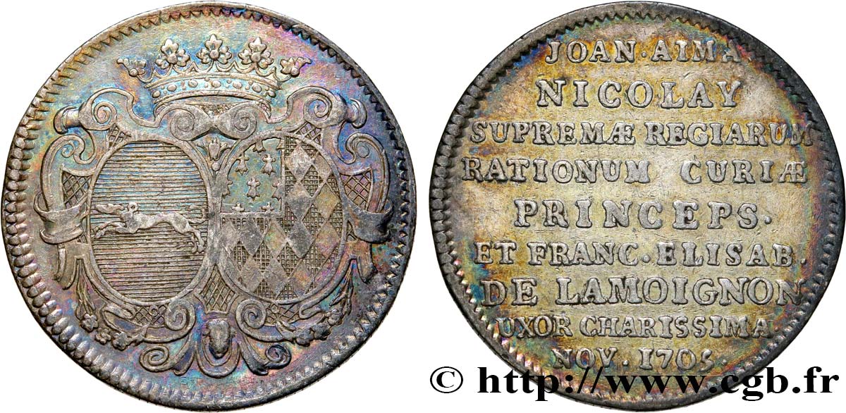 ÎLE DE FRANCE - VILLES et NOBLESSE Jean - Aymar Nicolaÿ, marquis de Goussainville et Françoise Elisabeth de Lamoignon, son épouse TTB