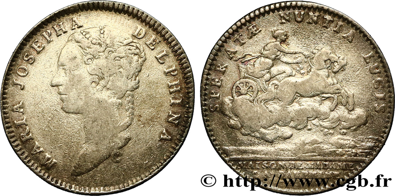 DAUPHINÉ - MARIE-JOSÈPHE DE SAXE, DAUPHINE Jeton Ar 28 MARIE-JOSÈPHE DE SAXE, DAUPHINE TB