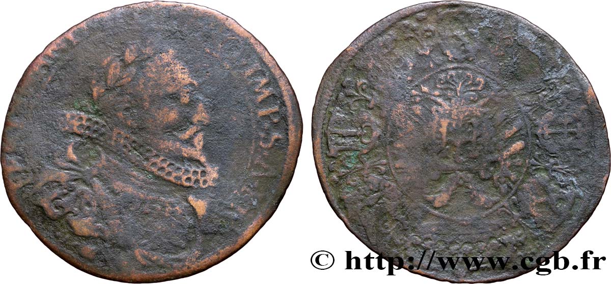 TOWN OF BESANCON - COINAGE STRUCK AT THE NAME OF CHARLES V FERDINAND II q.MB