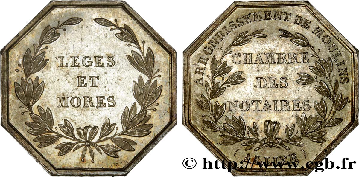 NOTAIRES DU XIXe SIECLE Notaires de Moulins TTB+