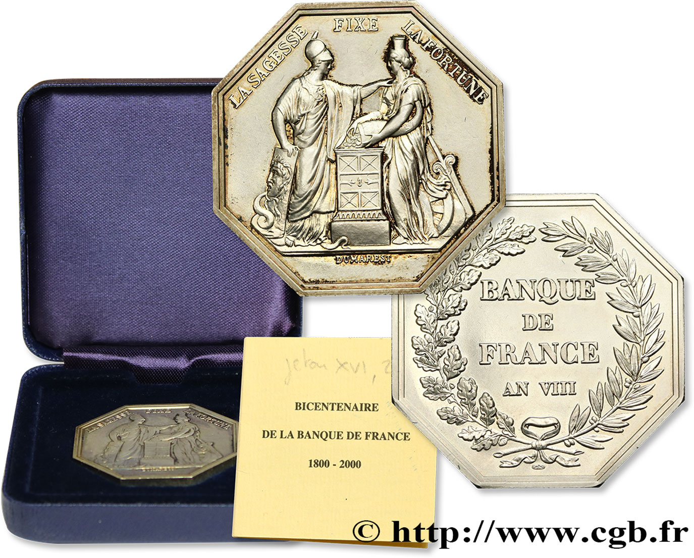 BANQUE DE FRANCE BANQUE DE FRANCE sans poinçon, refrappe du bicentenaire de la Banque de France fST