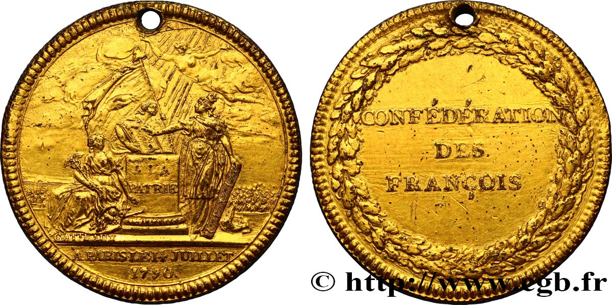 FRENCH CONSTITUTION Médaille de la confédération des François fVZ