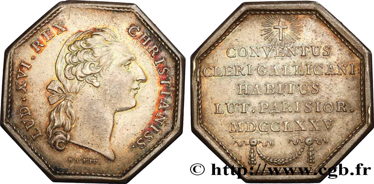 ASSEMBLÉE DU CLERGÉ ET JETONS RELIGIEUX Louis XVI TTB
