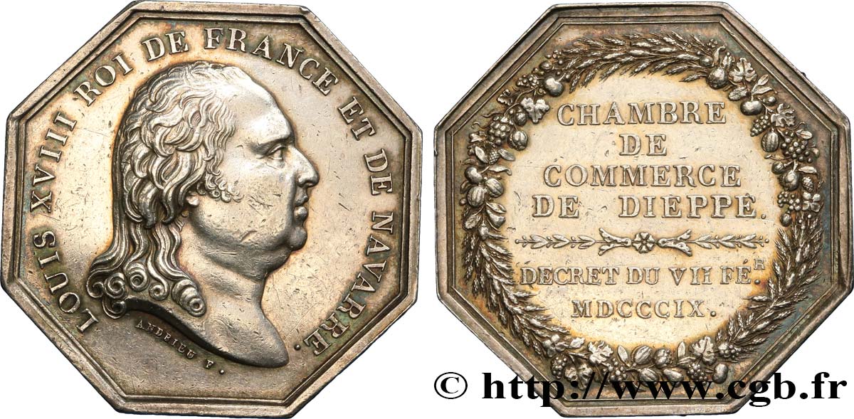 CHAMBERS OF COMMERCE / CHAMBRES DE COMMERCE Chambre de commerce de Dieppe (Louis XVIII) AU