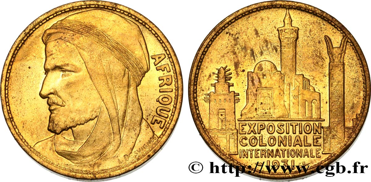 COLONIES GÉNÉRALES Médaille Exposition Coloniale Internationale - Afrique SPL