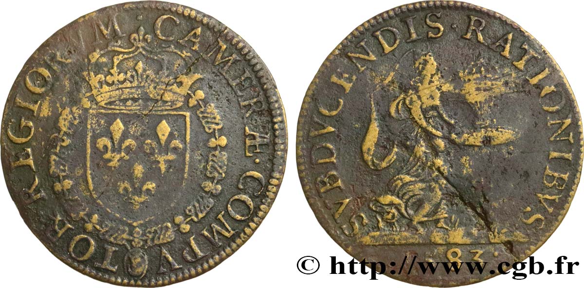 CHAMBRE DES COMPTES DU ROI HENRI III TB+