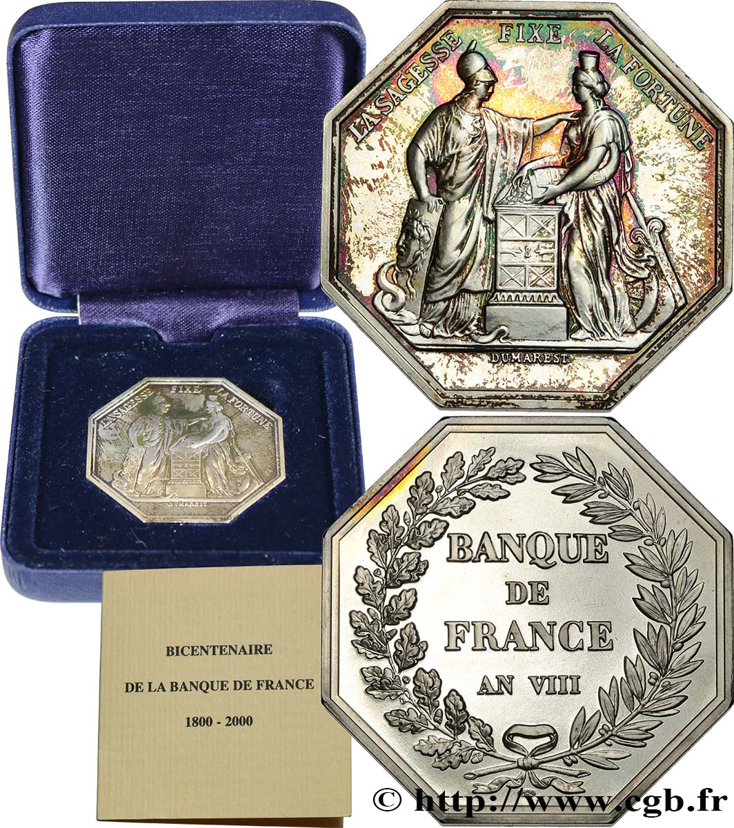 BANQUE DE FRANCE BANQUE DE FRANCE sans poinçon, refrappe du bicentenaire de la Banque de France MS