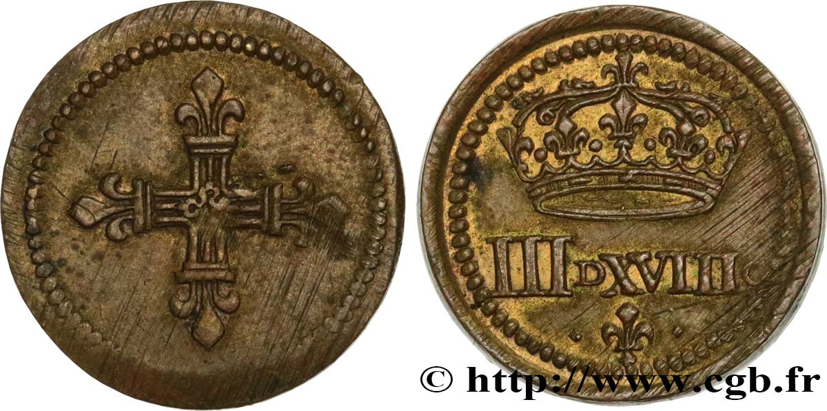 HENRI III TO LOUIS XIV - COIN WEIGHT Poids monétaire pour le huitième d’écu AU