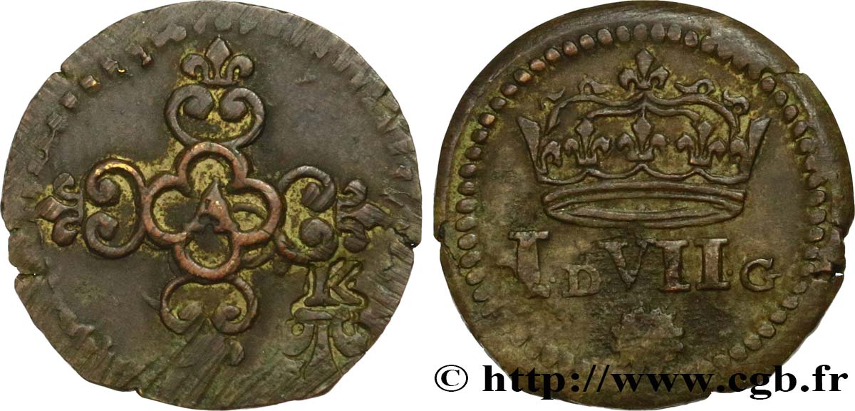 LOUIS XII TO HENRI III - COIN WEIGHT Poids monétaire pour le demi-écu d’or au soleil XF