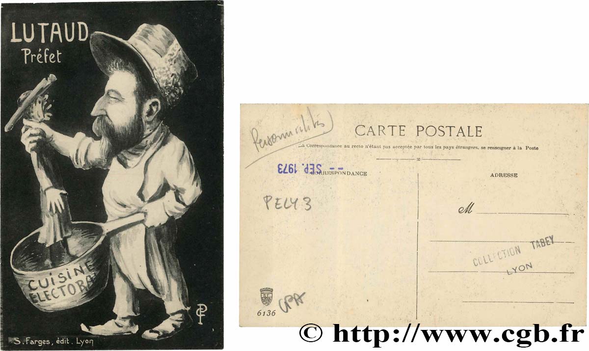 FRANC-MAÇONNERIE - PARIS carte postale satirique BB