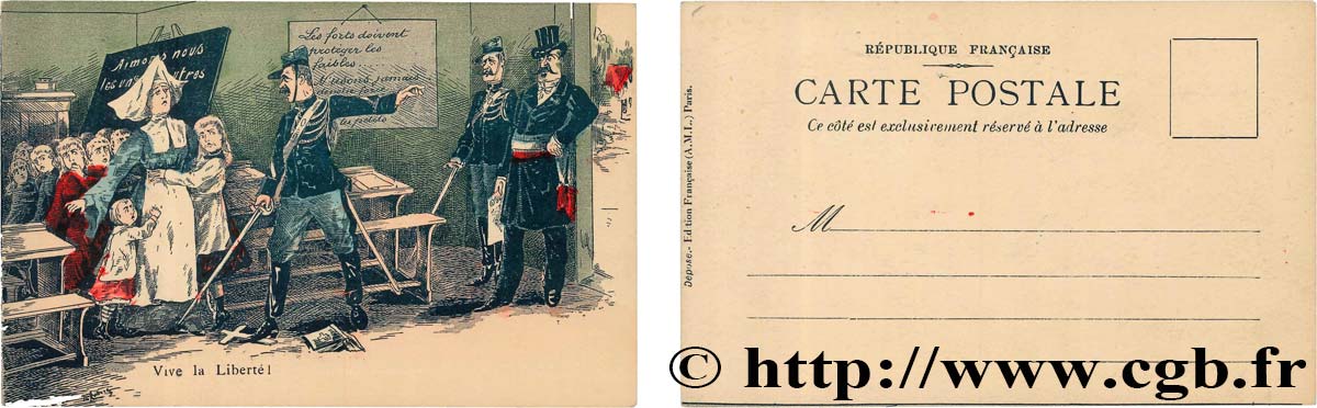 FRANC - MAÇONNERIE carte postale couleurs satirique SPL