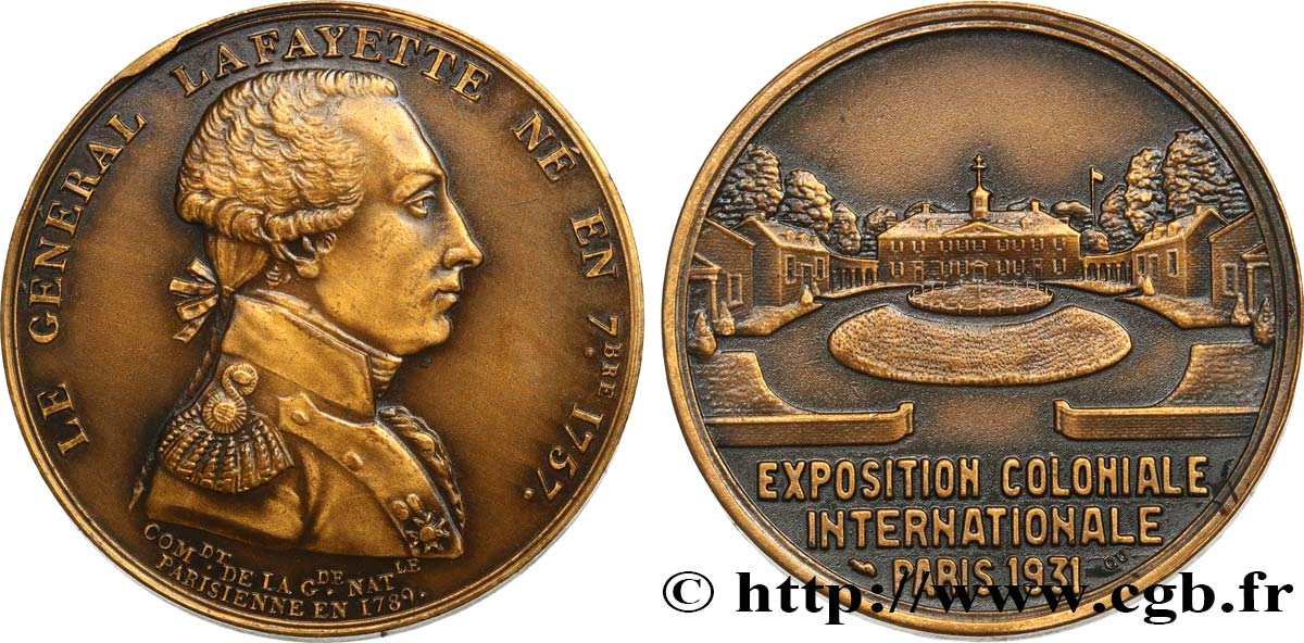 EXPOSITIONS DIVERSES LE GENERAL LAFAYETTE TTB+