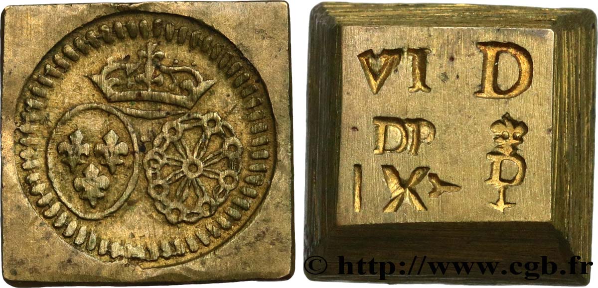 LOUIS XV AND LOUIS XVI - COIN WEIGHT Poids monétaire pour le louis d’or aux lunettes AU