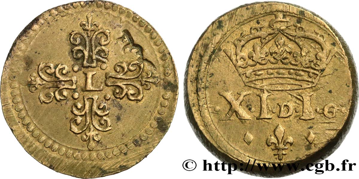 LOUIS XIII  Poids monétaire pour le franc XF
