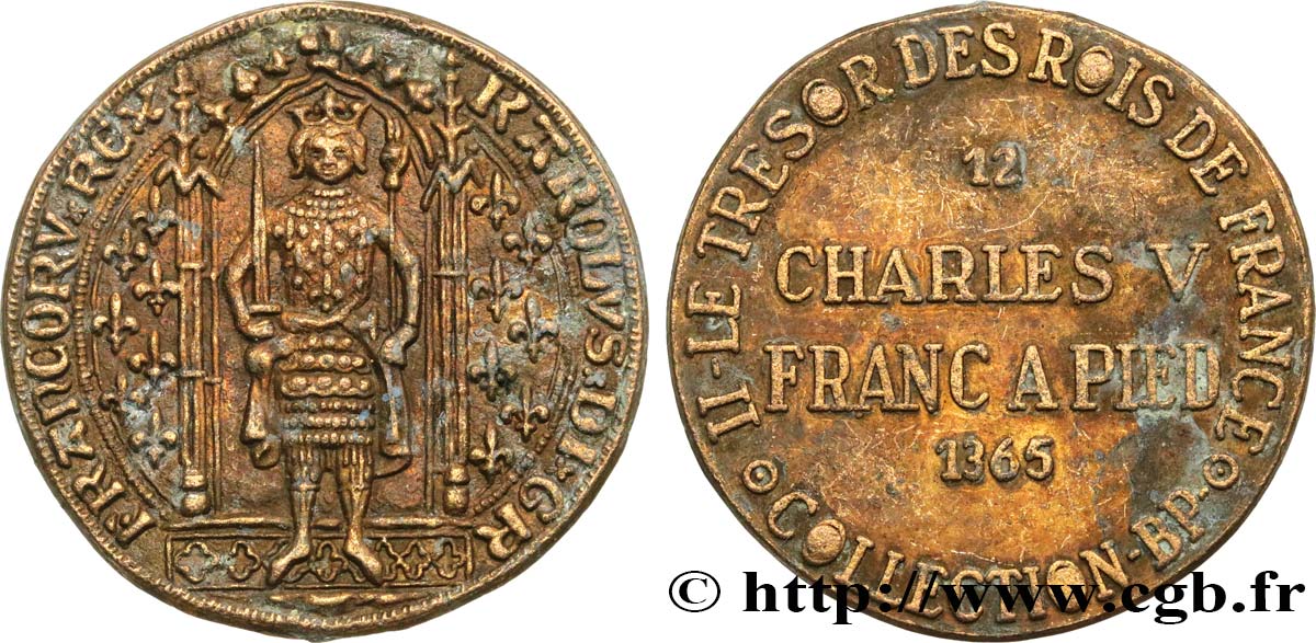 Jetons BP Charles V - Franc à pied - n°12 MB