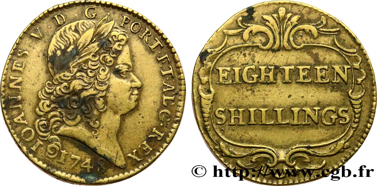 PORTUGAL (KINGDOM OF) AND BRAZIL - JOHN V Poids monétaire pour les pièces d’or de deux écus du Brésil XF