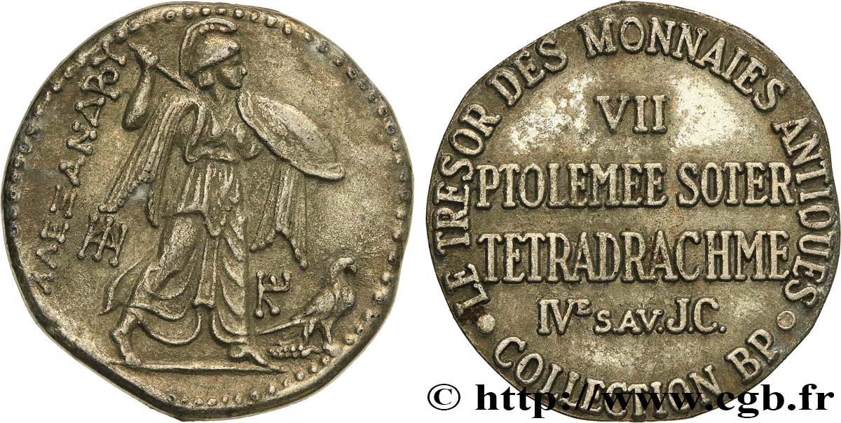 BP jetons and tokens PTOLEMEE SOTER - Tétradrachme - n°VII VF