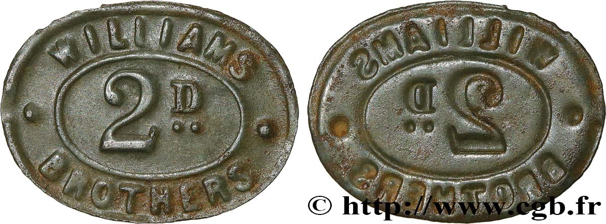 BRITISH TOKENS OR JETTONS William’s Brothers XF