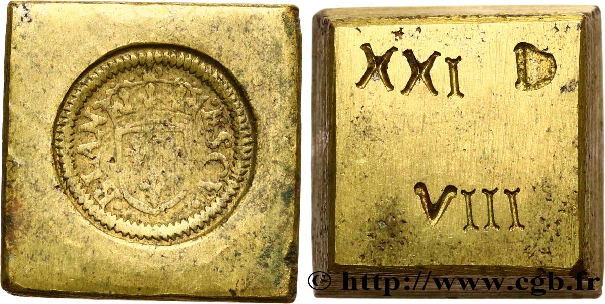 LOUIS XIII et LOUIS XIV - POIDS MONÉTAIRE Poids monétaire pour l’écu blanc BB