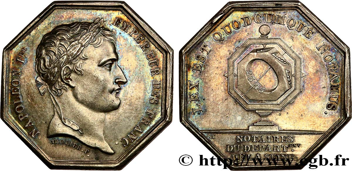 NOTAIRES DU XIXe SIECLE Notaires de Paris (Napoléon Ier) TTB+