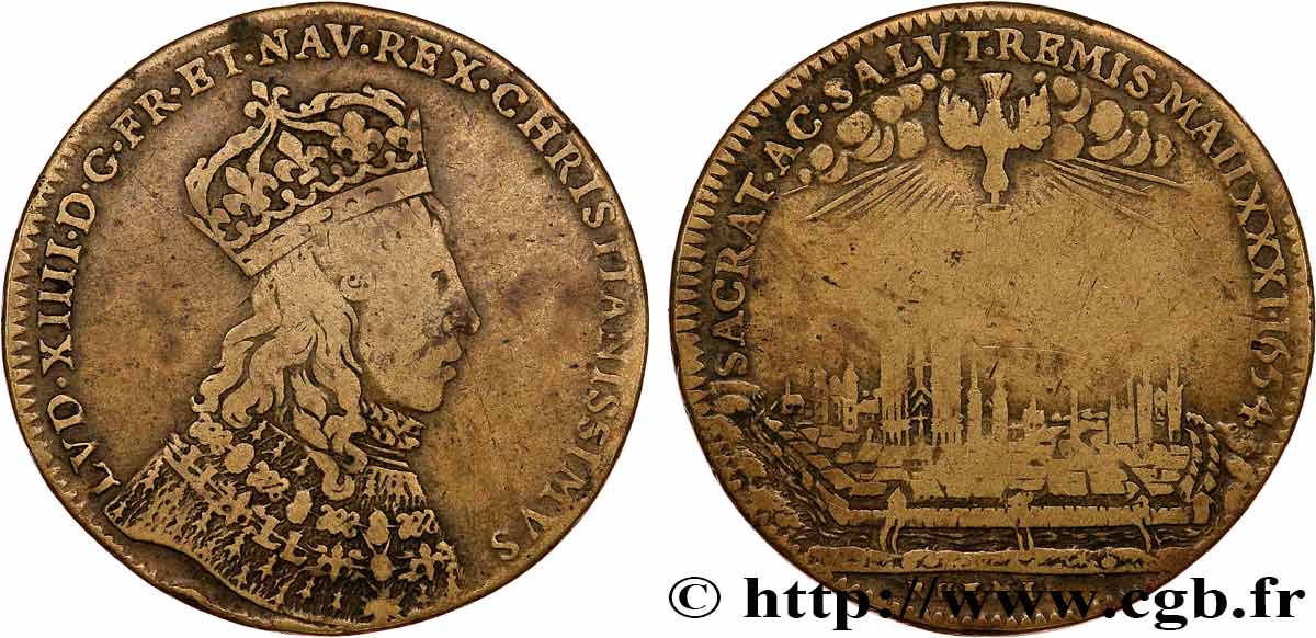 SACRE À REIMS Sacre de Louis XIV TB+