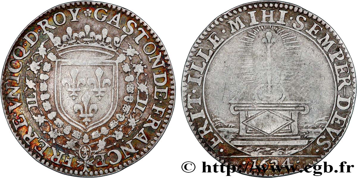 DOMBES - PRINCIPALITY OF DOMBES - GASTON OF ORLEANS Jeton Ar 27 XF