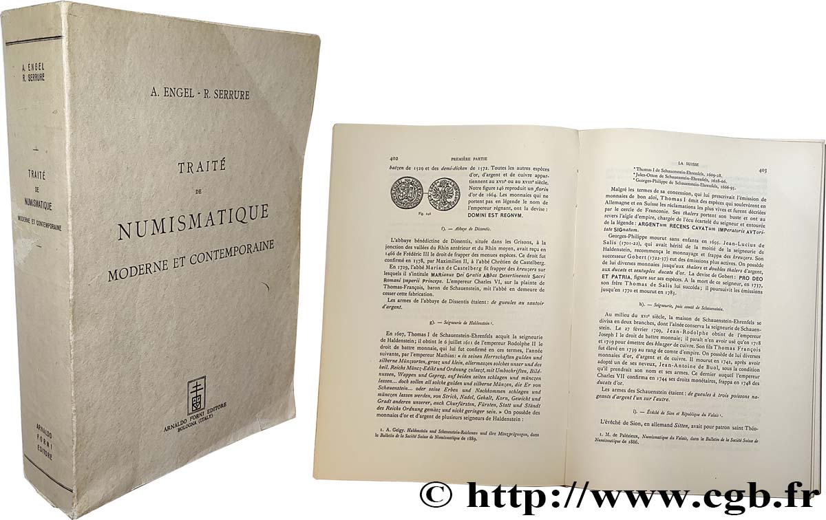 BOOKS - ANTIQUITY ENGEL A. et SERRURE R., Traité de numismatique moderne et contemporaine,  Bologne, 1965, réimpression XF