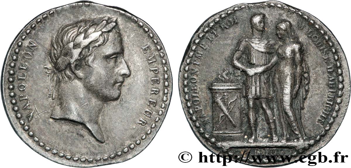 AMOUR ET MARIAGE Quinaire du mariage de Napoléon et de Marie-Louise XF