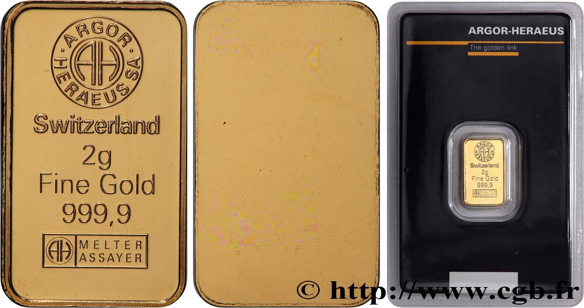 INVESTMENT GOLD Lingotin de 2 grammes - OR 999,9 MS