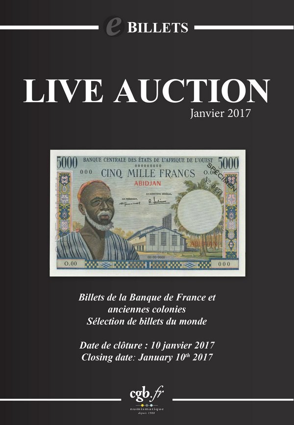 eBillets Live Auction Janvier 2017 CORNU Joël, DESSAL Jean-Marc