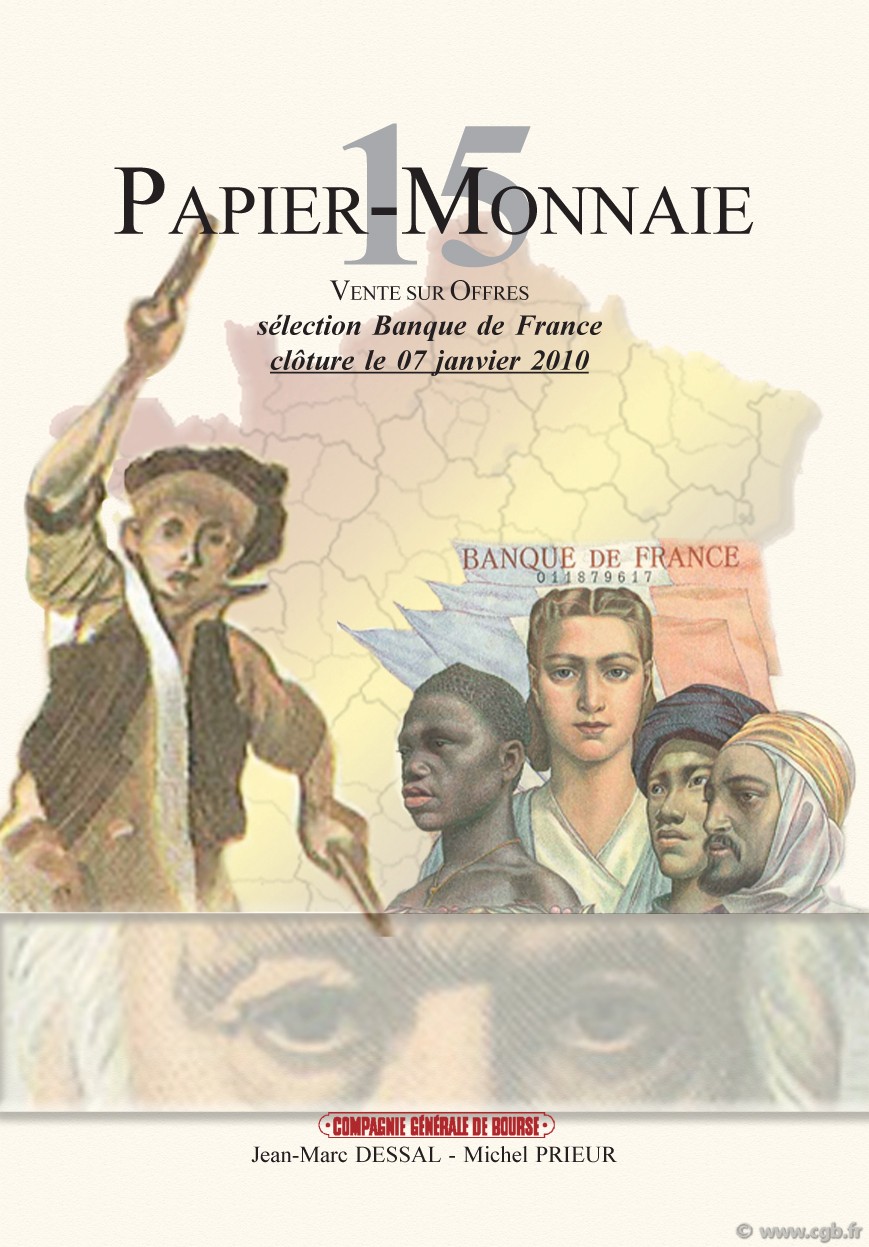 PAPIER-MONNAIE 15 sélection Billets français DESSAL Jean-Marc, PRIEUR Michel