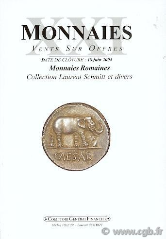 Monnaies 21 - Monnaies Romaines, collection Laurent Schmitt PRIEUR Michel, SCHMITT Laurent